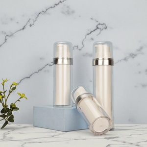 Refillable Double Wall Airless <b>Pump</b> Cosmetic <b>Bottle</b> 15ml 30ml 50ml PS Airless Cosmetic <b>Bottle</b> Vacuum Dispenser <b>Pump</b> <b>Bottle</b> - Product Image 1
