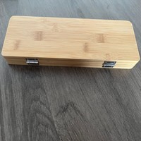 Boîte à bijoux en bois massif faite à la main, organiseur de bureau en bambou, rangement pour maquillage, support en bois dans un emballage en boîte, boîte à bijoux en bois