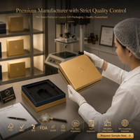Boîte rigide en EVA gaufrée or mat avec base et couvercle, OEM ODM, FSC BRC FDA, emballage cadeau de luxe pour parfum, MOQ500