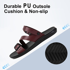 Chaussures antidérapantes pour hommes, tongs de plage d'extérieur, couleur unie simple, respirantes, semelle résistante à l'usure, pantoufles d'intérieur EUR 39-47 - Product Image 2