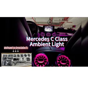 Voyeego harga pabrik lampu ambien mobil kualitas baik lampu suasana penjualan laris Untuk Benz Kelas C w205 lampu sekitar mobil