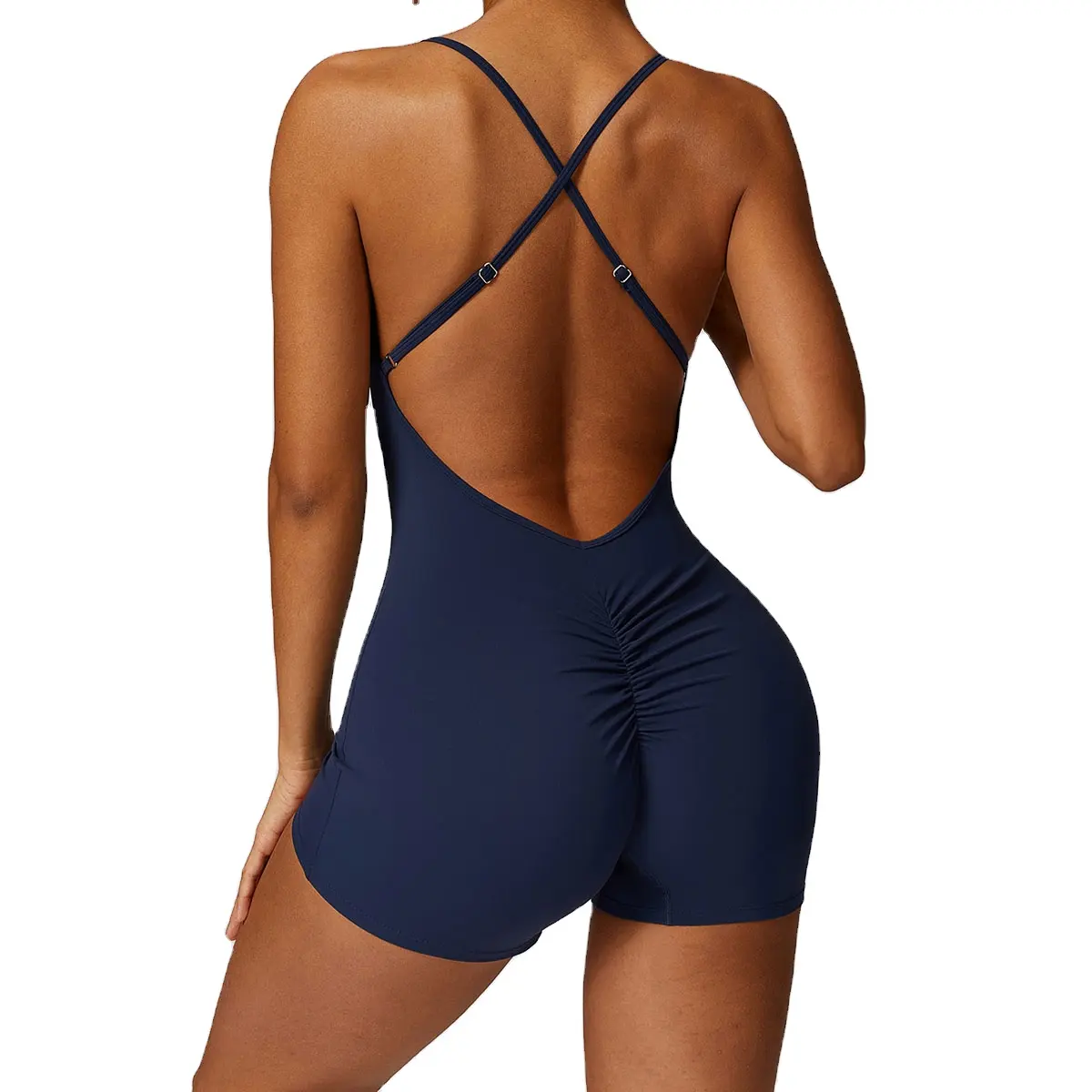 Quick-drying Nude Sports Jumpsuit Casual Running Fitness Clothes Tight Fit Yoga Bodysuit