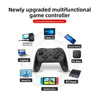 Manette de jeu sans fil multifonction pour Android/iOS/PC/TV, double vibration turbo, poignée personnalisée BT