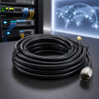 Kabel Koaksial SMA Male ke N Male 5D-FB 50-5 Adaptor RF RG6 50Ohm Konduktor Padat CCA 10m/15m/20m/30m