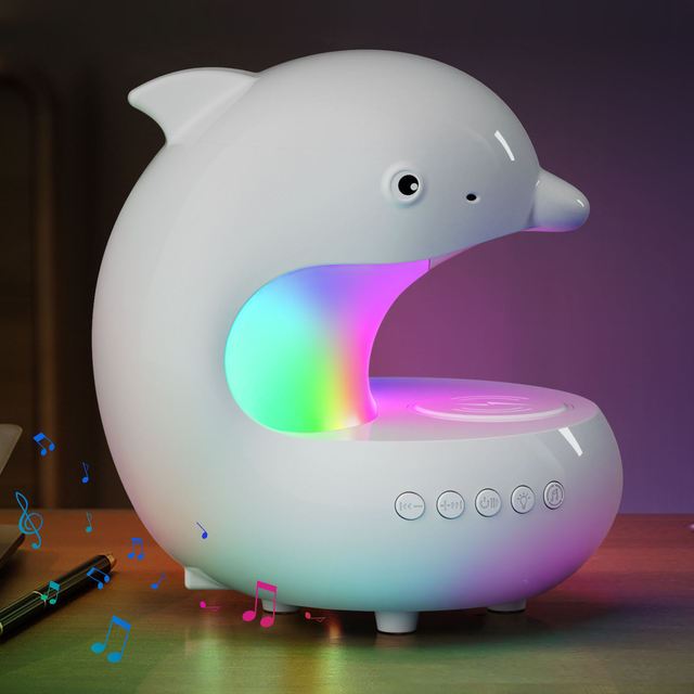 Atmosphere Home Party Decor Wireless Charging Speaker Phone RGB BT Player Night Lights Speaker Desk Table Lamps LED Music Light