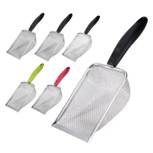 Cat Litter Scoop Stainless Steel Mesh Scooper Metal Cat Litter Shovel Scoop For Litter Box Kitten Pooper Lifter