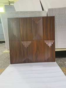 Panneau mural 3D en diamant, <span class=keywords><strong>papier</strong></span> <span class=keywords><strong>peint</strong></span> noir mat irrégulier assorti pour la décoration murale intérieure, décoration de plafond - Product Image 5