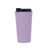 Gobelet isotherme de voyage personnalisé de 500 ml en acier inoxydable à double paroi, écologique, résistant à l'eau bouillante, avec couvercle