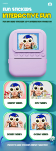 미니 키즈 즉석 인화 카메라 2.4인치 IPS 화면 1200mAh 배터리 타입-C 게임 비디오 및 사진 촬영 가능한 귀여운 어린이 장난감 미니 카메라 - Product Image 4