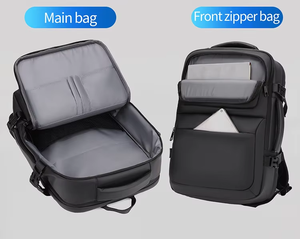 Large Capacity Durable Waterproof PU Laptop <b>Backpack</b> with Anti-Theft Feature Casual & Business Outdoor Travel Bag Leisure Design - Product Image 3