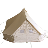 Tenda Bel Kaisar Kanvas Safari Tahan Air, Ukuran Besar Luar Ruangan Mewah 6*4M