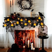 Luz de Halloween LED calabaza Terror globo ocular miedo fantasma Horror esqueleto araña calavera luces de cadena para decoraciones de Halloween 2025