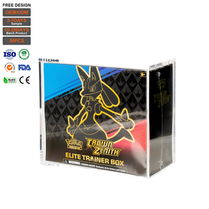 Vitrine moderne anti-UV en acrylique ETB avec fermeture magnétique robuste et anti-poussière pour les boosters scellés de Pokémon TCG - Product Image 1