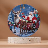 Meilleures ventes transfrontalières : Décorations de Noël en céramique, Ornements de Noël DIY, Pendentifs de style festif, Breloques souvenirs