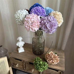 Bestseller: Fiori Artificiali di Ortensia <span class=keywords><strong>Verde</strong></span> Scuro, Singolo Stelo in Seta per la Festa della Mamma, Pasqua, Halloween e Decorazioni Matrimoniali - Product Image 5