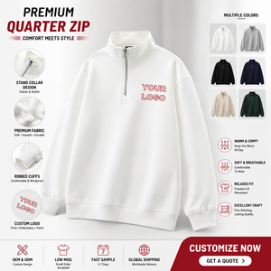 Sweat-shirt de golf pour homme en maille, performance premium, col zippé, manches longues, décontracté, en polaire, polyester et coton - Product Image 2