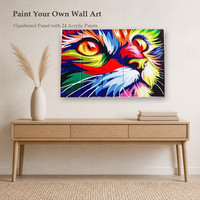 Kit de peinture par numéros pour adultes et enfants, 30x40cm, peinture acrylique personnalisée DIY sur panneau en bois avec 24 peintures et 3 pinceaux, art mural