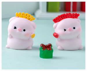 ตุ๊กตาสัตว์น่ารักนำโชคของที่ระลึกงาน<span class=keywords><strong>วัน</strong></span><span class=keywords><strong>เกิด</strong></span>รูปหมูตุ๊กตาปาร์ตี้บ้านสวนของเล่นจำลอง - Product Image 4