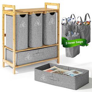 Collecteur de bouteilles station de recyclage intérieure grande <span class=keywords><strong>poubelle</strong></span> de cuisine <span class=keywords><strong>poubelle</strong></span> de bureau et organisateur de <span class=keywords><strong>poubelle</strong></span> de recyclage - Product Image 1