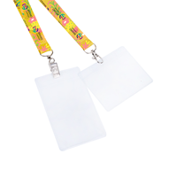 Lanière porte-badge en polyester de 3/4 po imprimée par sublimation avec porte-badge transparent et clip pivotant en métal – Tendance et durable