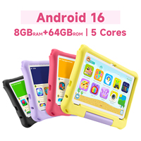 جهاز لوحي للأطفال PRITOM B10 بشاشة 10.1 بوصة، معالج رباعي النواة A133، ذاكرة وصول عشوائي 3 جيجابايت، ذاكرة تخزين 64 جيجابايت، نظام أندرويد، واي فاي، بطارية 6000 مللي أمبير، هدية للأطفال مع تطبيقات ألعاب