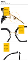 Monture de lunettes anti-lumière bleue personnalisée avec logo, monture de lunettes optique vintage en métal pour femmes, monture de lunettes transparente, lunettes anti-lumière bleue polygonales