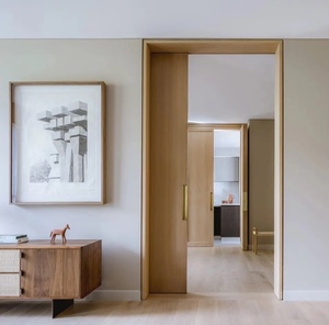 Puerta Corredera Empotrada en Pared, Moderna y Personalizada, Ahorra Espacio, Puerta Interior Oculta <span class=keywords><strong>para</strong></span> Dormitorio y Uso en Hoteles - Product Image 2