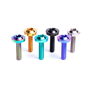 สกรูหัวปุ่มโลหะผสมไทเทเนียมแบบร่องไขว้ Torx สำหรับงาน DIY จักรยาน เบรก ขนาดเมตริก - Product Image 3