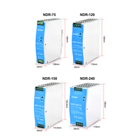 Alimentation à découpage industrielle sur rail Din 75W 120W 150W 240W AC-DC 12V 24V 36V 48V 10A NDR-75-12 NDR-150-12 NDR-120-24