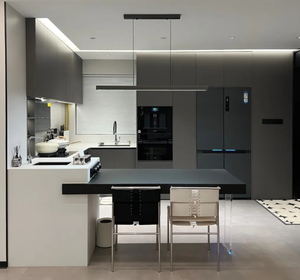 Juego completo de gabinetes de cocina modernos de madera maciza de alta calidad personalizados para un diseño de cocina lujoso - Product Image 5