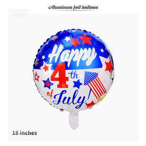 Patrón de bandera <span class=keywords><strong>Feliz</strong></span> 4 de Julio Tema 18 pulgadas Aire Helio Inflado Foil Globo Día DE LA Independencia Decoración de fiesta - Product Image 3
