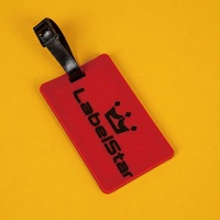 Étiquette de bagage personnalisée avec logo 3D en PVC gaufré, motif de lettres, gravée au laser, écologique, étiquette nominative