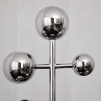 Sculpture décorative minimaliste moderne personnalisable : porte-bougie luxueux en acier inoxydable poli miroir