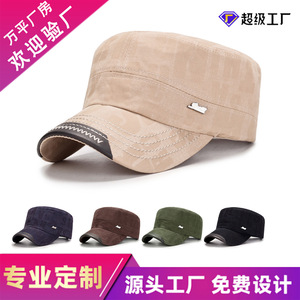 <b>Flat</b> Cap Men Canvas Black Washed Style Spring Autumn Outdoor Sunshade <b>Hat</b> - Product Image 5