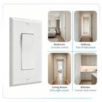 Interrupteur mural simple Hooanke homologué ETL, type Decora, 15A 120VAC, norme américaine, OEM ODM disponible