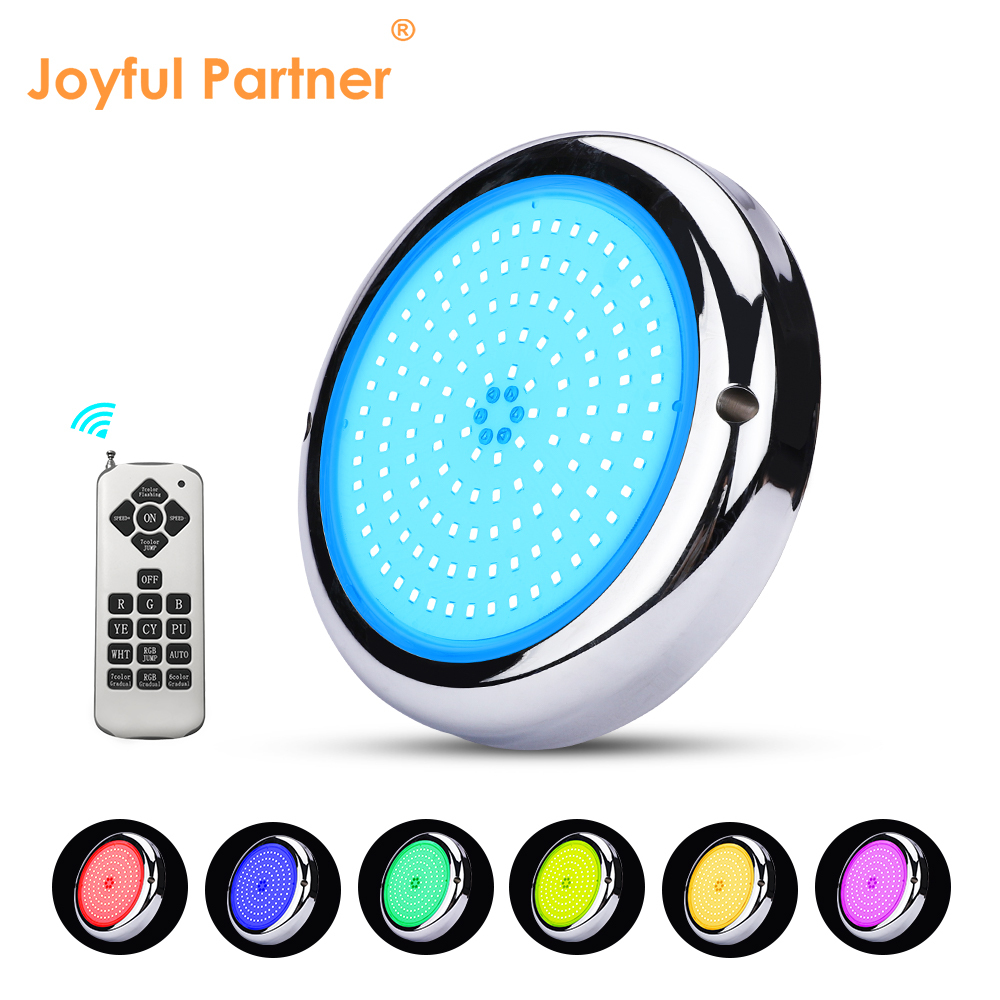 New Type IP68 LED PAR56 Swimming Pool Light RGB 12V Stainless Steel 316L Underwater Landscape Pool Lamp 18W Dimmable