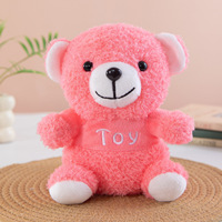 Ours en peluche câlin de 7 pouces pour machine à griffes, jouet en peluche, poupée, pour vente de rue, jeu de lancer d'anneaux, jeu de lancer de mariage, vente en gros, polyester et coton PP