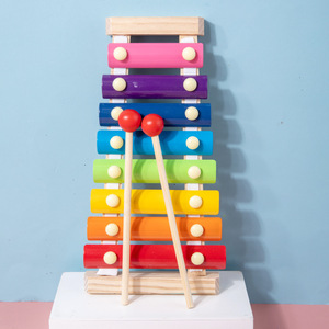 <span class=keywords><strong>Xylophone</strong></span> en bois éducatif pour enfants - Ensemble de 6 pièces avec emballage en boîte colorée - Instrument à percussion manuel à <span class=keywords><strong>octaves</strong></span> - Product Image 2
