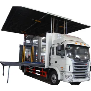 中国最大的 4x2 江淮 80平方米 led 移动舞台卡车出售
