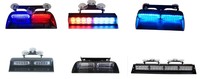 Barra de luces de advertencia estroboscópica de emergencia con visera de tablero LED de 12 voltios con ventosa
