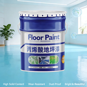 Peinture acrylique pour sols à haute teneur en solides, résistante à l'usure, anti-poussière, imperméable, revêtement de sol industriel antidérapant pour atelier et entrepôt - Product Image 1