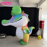 Costume de mascotte de crocodile gonflable pour accessoires de scène, costumes d'animaux gonflables personnalisés pour adultes