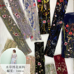 Weiße Farbe Perle <span class=keywords><strong>3D</strong></span> Applique Stickerei Französisch Spitze Stoff für Frauen Brautkleider - Product Image 4