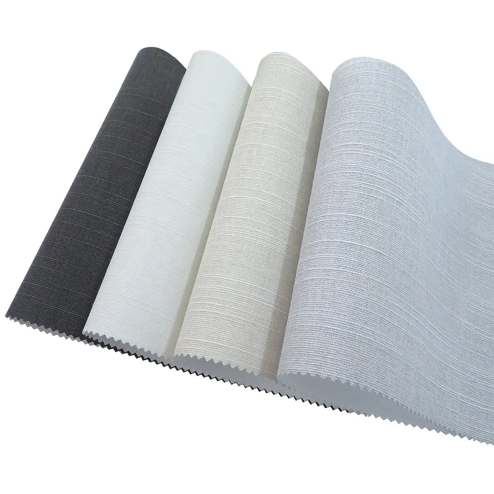 Soggiorno moderno per interni 100% tessuto per tende a rullo rivestito in poliestere impermeabile oscurante per tende a rullo