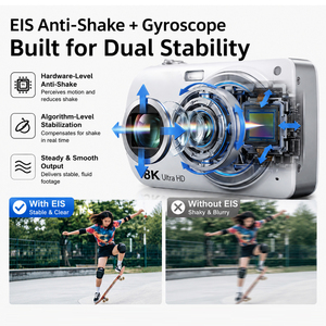 Appareil photo numérique compact portable DC417X avec zoom optique 7X, double caméra, résolution 8K et 88MP, écran <span class=keywords><strong>tactile</strong></span>, EIS 5 axes, WIFI, pour vlogging - Product Image 3