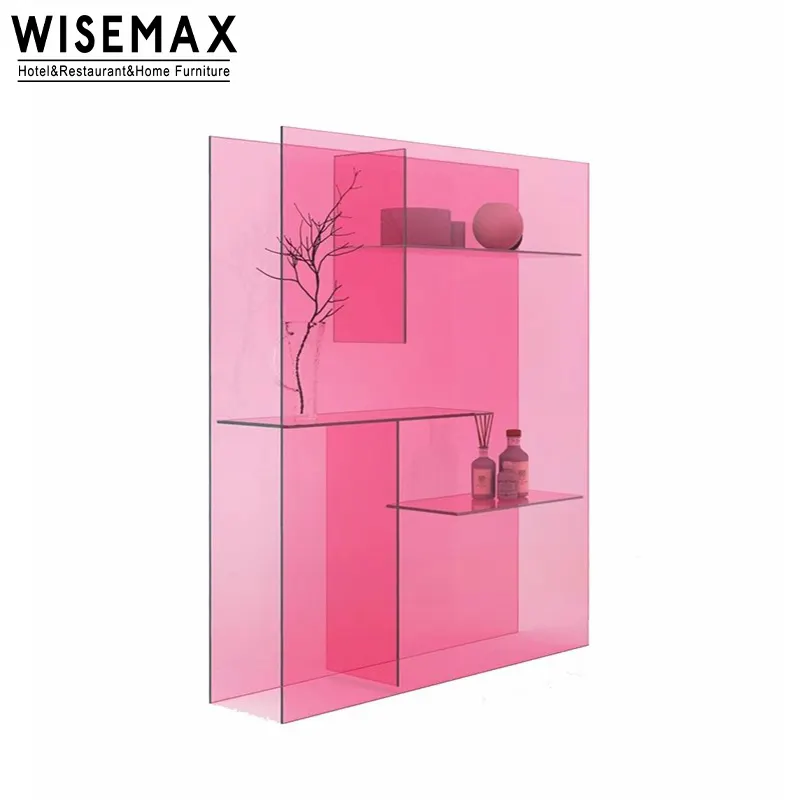 WISEMAX MOBILIÁRIO sala decoração móveis claro acrílico armário console parede vitrine luxo estantes para sala de estar