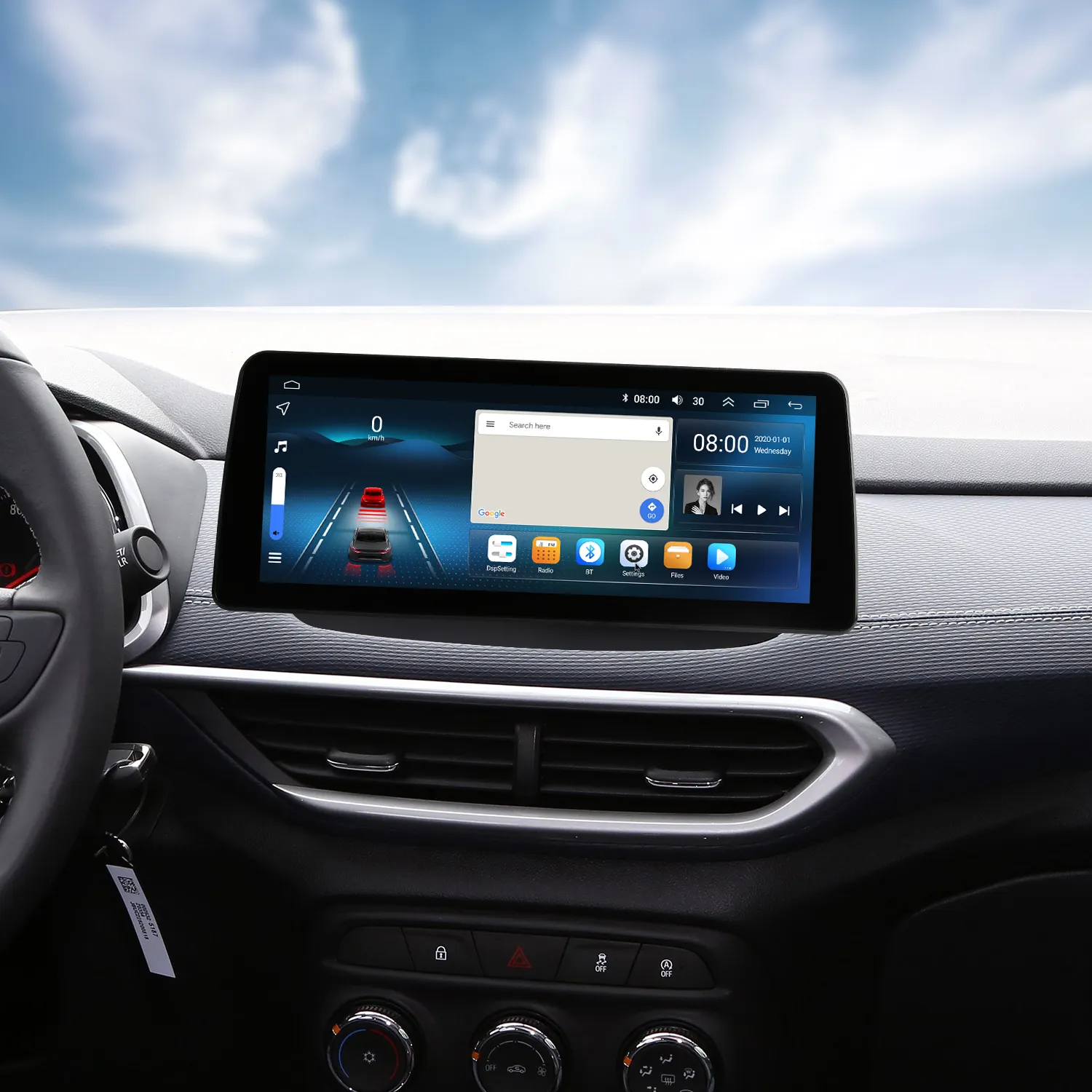 Sistem musik mobil Android 10.0 12.3 inci, layar sentuh untuk 2019-2021 CHEVROLET TRACKER GPS navigasi Carplay
