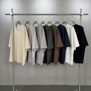 T-shirt Oversize in Puro Cotone con Logo Personalizzato, <span class=keywords><strong>Abbigliamento</strong></span> Casual <span class=keywords><strong>Streetwear</strong></span>, T-shirt Corta e Larga da Uomo, Produttore - Product Image 2