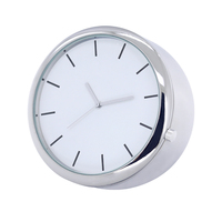 Mini horloge de voiture à Quartz, bureau, accessoires de maison, décoration moderne de luxe, bâton sur tableau de bord, montre, vente en gros, alliage de Zinc rond personnalisé