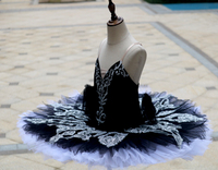 Nouvelle jupe Tutu de Ballet attrayante professionnelle pour femmes adultes velours noir avec justaucorps Design Performance Wear Costumes taille 51